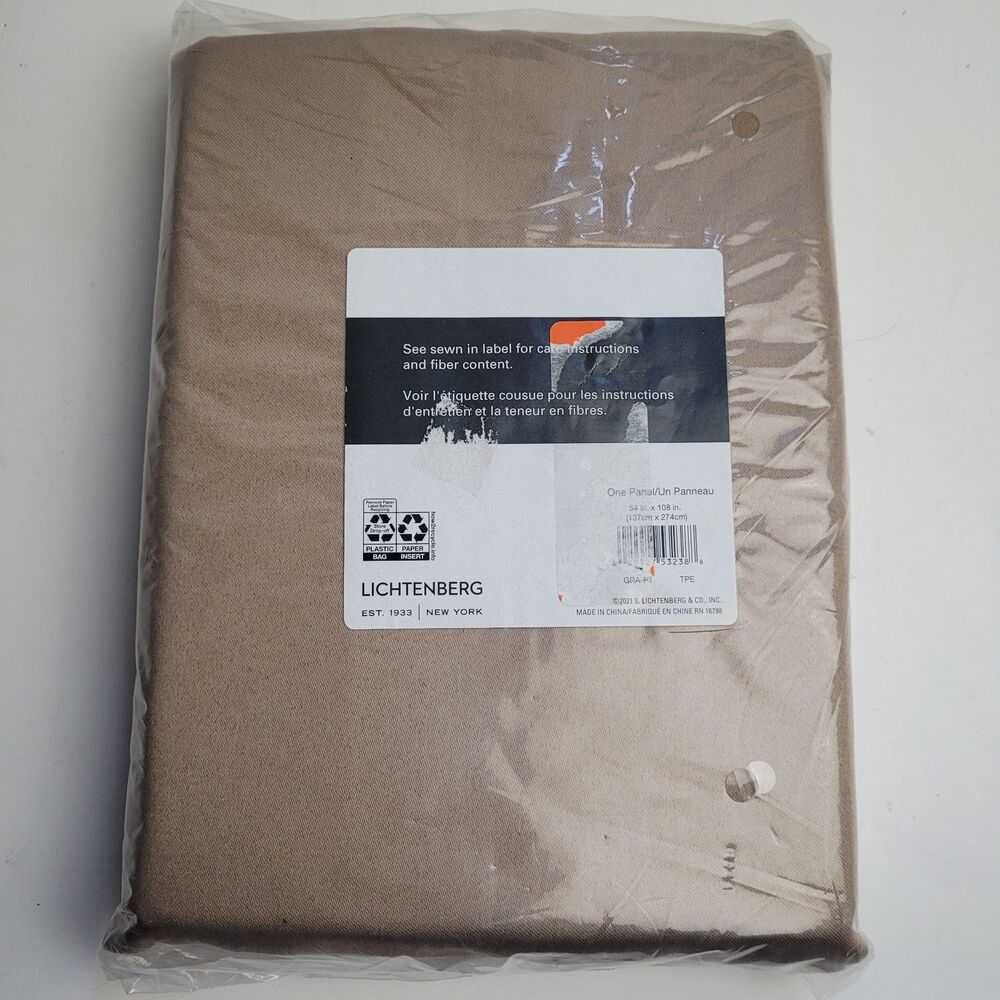 Lichtenberg One Panel Taupe Brown 54 W in X 108 in  L #CT2